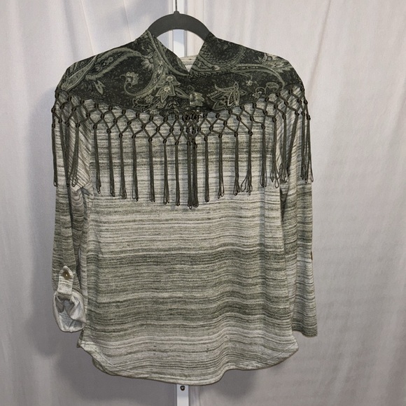 One World Space Dye Knit with Detachable Scarf Detail - Picture 5 of 10